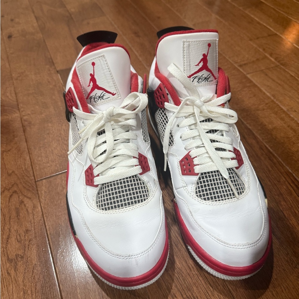 Nike Air Jordan White and Red Sneakers